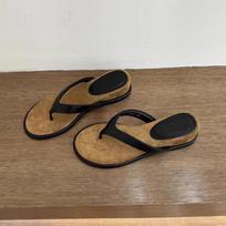 French Flip-toe Beach Vacation Shoes Flip-flops Versatile Wedge Heels Flip-flops Women's Summer Sandals 35 juoda