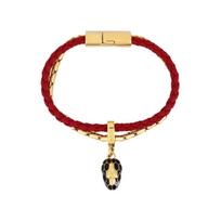 Bvlgari Logotipo Dizaino Apyrankė Moteriškos Apyrankės Raudona 294704 Box+Shopping Bag,Warranty (2026),S
