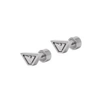 Emporio Armani Trapeciniai Graviruoti Erelio Logotipo Auskarai Vyriški Auskarai Sidabriniai EGS3130040 Basic Packaging-Box