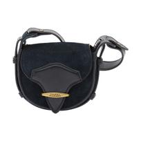 Isabel Marant Botsy Ikoniškas Metalinis Logotipas Reguliuojamas Peties Dirželis Odinė Mini Kryžminė Rankinė Moteriškos rankinės Juoda BF0021FAA1C10MBOTSY Basic Set (Bag+Dust Bag)