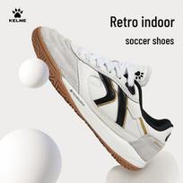 KELME Unisex Retro Indoor & Turf Soccer Shoes 44 balta pilka spalva