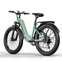 JOOBIKE JOO1 (QZTK500) 26 colių suaugusiųjų elektrinis dviratis, 1000 W variklis, 48 ​​V 17,5 Ah baterija, 45 km/h maksimalus greitis, alyvos stabdžiai, tinka miesto ir kalnų vietovėms 1000W JOO1 žalia