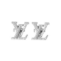 Louis Vuitton Ikoniškas Lv Logotipas Dekoratyviniai Metaliniai Auskarai Moteriški Auskarai Sidabriniai M00608 Default Packaging