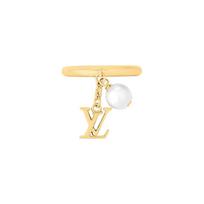 Louis Vuitton Iconic Louisa Pearl Metal Resin Ring Women jewelry Gold M1448M M