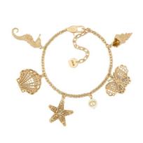 Dior 25 Ankstyvo pavasario baltas dervos perlas karkliuko užsegimas metalinė apyrankė Moteriška apyrankė Auksinė B2712WOMFW_D301 F,Gold
