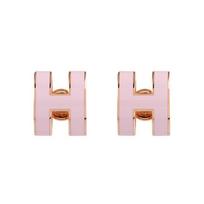 Hermes Pop H auskarai Saldaininės rožinės spalvos Moteriški auskarai Rožinio aukso H608001FO85 Box+Shopping Bag
