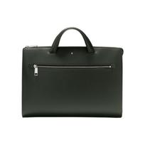 Montblanc Meisterstück Užtrauktuku itin plonas odinis portfelis Vyriški krepšiai Miško žalias 129233 Shopping Bag Set(Basic Set+Shopping Bag)