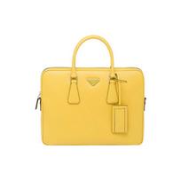 Prada reguliuojamas nuimamas peties dirželis Užtrauktukas Odinis portfelis Vyriški krepšiai Geltonas 2VE368_9Z2_F0PG8_V_OOX Basic Set (Bag+Dust Bag)