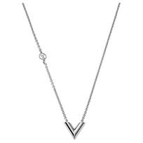 Louis Vuitton Essential V Pendant Necklace Women necklace Silver M63197 Box+Shopping Bag