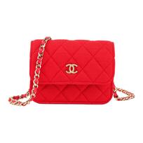 Chanel 23C Grandinėlės Odinė Pintuvės Mini Pečių Krepšys Moteriški krepšiai Raudona CD0104-B10061-NL806 Basic Set (Bag+Dust Bag)