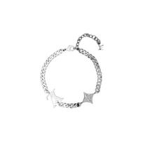 Louis Vuitton Monogram Flower Cuban Link Bracelet Men Bracelet Brass Silver M00508 Box+Shopping Bag