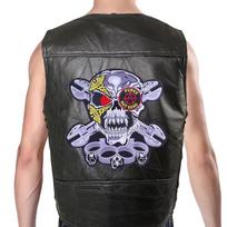 Liemenė Street Punk Vest Striukė Be rankovių Harley motociklo ženkleliu išsiuvinėta liemenė XXXXL