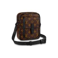 Louis Vuitton Christopher Monogram drobės ir odos apdailos peties krepšys Didelis vyriškas peties krepšys Ruda Juoda M69404 Basic Set (Bag+Dust Bag)