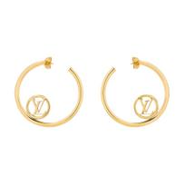 Louis Vuitton 26 Early Spring Collection LV Monogram Metal Earrings Women earrings Gold M03734 Box+Shopping Bag