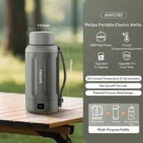 Philips Nešiojamas virdulys AWP2785 Elektrinis virdulio puodelis 5 temperatūros nustatymai 1000ml SUS316 nerūdijantis plienas