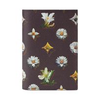 Louis Vuitton Denim Floral Print Coated Canvas Passport Holder Men accessories Brown M27548 Shopping Bag Set(Basic Set+Shopping Bag)