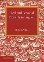 History of the Legislation Concerning Real and Personal Property in England