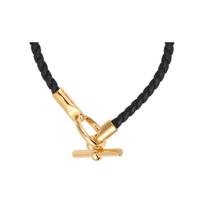 Hermes Glenan Auksinė Sagtis Veršio Odos Apyrankė Unisex Apyrankė Juoda H071681F-89 T2