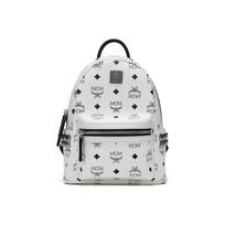 MCM Stark Visetos Classic Dvipusis Kniedytas Odinis Kuprinė Mini Unisex kuprinė Balta MMK6SVE41WT001 Basic Set (Bag+Dust Bag)