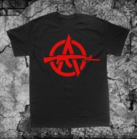 Anarchija Marškinėliai Aktyvizmas Klasinė Kova anarchizmas Korporacijos Vergas Žmogaus Išlaisvinimas Gyvūnų Frontas Žemė Plius Viršutiniai drabužiai#Spalva S