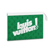 Louis Vuitton Pochette Voyage Mados drobė su odine kosmetinė Sankabėlė Vidutinė Vyriški krepšiai Žalias M80803 Box(Basic Set+Box)