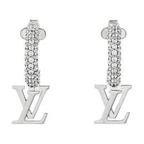 Louis Vuitton Iconic Inlaid Design Metal Earrings Women earrings Silver M02276 Box+Shopping Bag