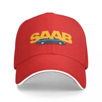 Saab 900 Aero kabrioletas Iliustracija Mėlyna Geltona Beisbolo kepuraitė Nauja Kepurė Dizainerio Kepurė Kepurė Prabangaus Prekės ženklo vasara Vyriška Moteriška red