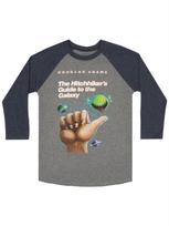 Hitchhiker's Guide to the Galaxy Indigo Unisex 3/4 Sleeve Raglan Xxx-large