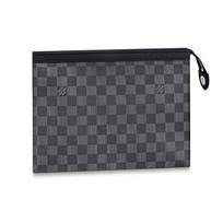 Louis Vuitton Pochette Voyage MM Juodas Damier Graphite Drobės Vyriškos Kosmetinės N41696 Basic Set (Bag+Dust Bag)