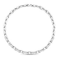 Louis Vuitton Monogram Exquisite Spliced Chain Cuban Link Necklace Unisex necklace Silver M64196 Default Packaging