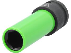 Galvutė smūginė ilga plonasienė | su plastikine apsauga | 12,7 mm (1/2") | 15 mm (YT-10581)