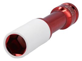 Galvutė smūginė ilga plonasienė prailginta | 150 mm | su plastikine apsauga | 12,7 mm (1/2") | 21 mm (YT-10593)