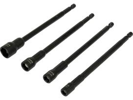 Antgaliai - galvutės magnetinės CR-V | 1/4" | 150 mm | 4 vnt | 6-13 mm (YT-04642)