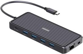 Šakotuvas „4smarts SmartDock 11w1“ | 4x USB-A | USB-C PD 100W | RJ45 | Garsas/mikrofonas | HDMI | 2x DP
