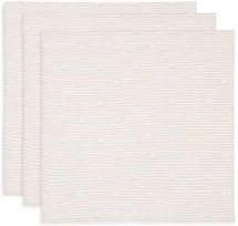 Jollein muslino audinio vystyklų rinkinys 70x70 Miffy Stripe Biscuit 3vnt