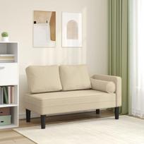 Sofa-lova vidaXL poilsio gultas kreminės spalvos audinys kompaktiškas modernus