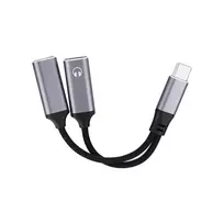Blue Star AUX 2-in-1 Type C (male) to Type C (female) / Type C (female) black [DAC] - max 25W charging