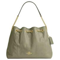 Rankinė Coach Evelyn 34 su dygsniuotu detalu, odinė, didelė, moteriška, pilkai žalia CDR00-IMPST Basic Set (Bag+Dust Bag)