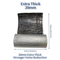 Ypač storas 20 mm automobilio garso izoliacijos kilimėlis 50x100 cm aliuminio folija šilumos izoliacija tvirtos garsui nepralaidžios putos durelėms, stogui, variklio dangčiui