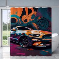 M-Mustang CarS Užuolaidos Vonios kambaryje Užuolaida Dušas Sulankstoma Pertvara Priedai Vonia Miegamieji Namai Kambariai Quarto Namai Se 90x180cm