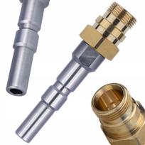 Rosfix Adapter KEW D12 / Easy!Lock M22 – Wtyk Szybkozłącza do Myjek Ciśnieniowych | Mosiądz + Stal | Kompatybilny z Kranzle i Nilfisk