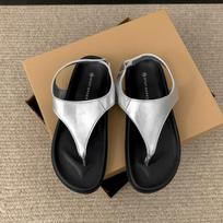 Fashion black popular retro platform herringbone sandals women's 2025 new summer wear non-slip Roman sandals 35 sidabras