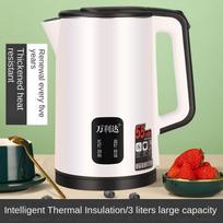 1500 W Kelioninis elektrinis virdulys Arbata Kava 3L su temperatūros reguliatoriumi Šilumos palaikymo funkcija Funkcija Prietaisai Virtuvės išmanusis virdulys AU balta