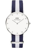 MOTERIŠKAS LAIKRODIS DANIEL WELLINGTON Glasgow Silver DW00100082 + DĖŽUTĖ