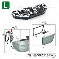 2010-2013 m. E70 BMW X5 galinio žibinto lemputės lizdas Šoninis galinis dėklas Laikiklis Pagrindas 63217262573 63217262574 63217262575 63217262576 63217262573