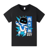 A1339 Kids Astro Bot Print Round Neck Short Sleeves T-shirt 100cm