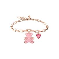 Swarovski Teddy serija 3D rožinis meškiukas apyrankė Moteriška apyrankė 5642978 Box (Random Color)