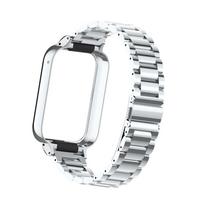 For Xiaomi Mi Band 8 Pro Stainless Steel Watchband Metal Strap Case Protector for mi band 8 pro Bracelet Protective Cover Frames sidabras