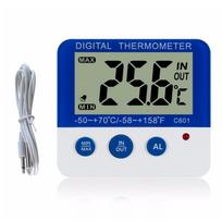 Skaitmeninis šaldytuvo termometras su signalizacija Maksimali/minimali temperatūra LCD ekranas šaldytuvui, šaldikliui Lengvai skaitomas balta