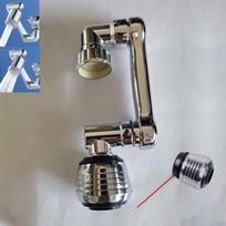 Naujas universalus 1080° sukimosi ilgintuvas maišytuvas Aeratorius plastikinis purslų filtras virtuvės praustuvo maišytuvai burbuliavimo antgalis, robotas Dual Mode ABS plasti